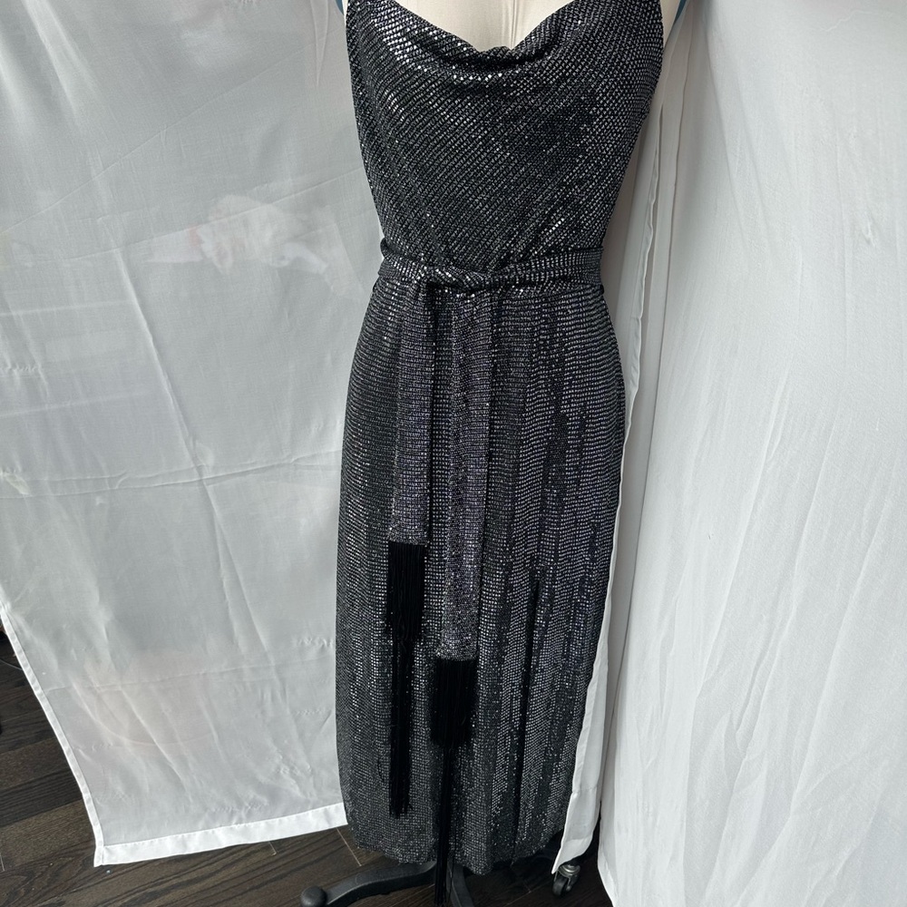 Elegant Black Sequin Dress